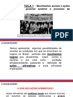 UNIDADE II - AULA 1 - Movimentos Sociais e Ações Afirmativas É Possível Acelerar o Processo de Mudança - CORRIGIDO