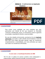 UNIDADE II - AULA 2 - O Antirracismo Na Legislação Brasileira - CORRIGIDO