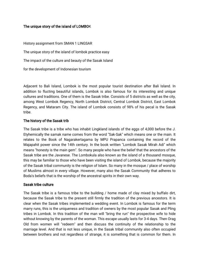 The Unique Story of Lombok IslandWPS Office PDF(00)