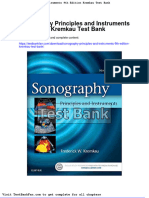 Dwnload Full Sonography Principles and Instruments 9th Edition Kremkau Test Bank PDF