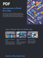 Introduction To Plastic Recycling