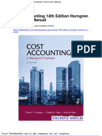 Dwnload Full Cost Accounting 14th Edition Horngren Solutions Manual PDF