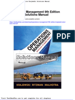 Dwnload Full Operations Management 9th Edition Krajewski Solutions Manual PDF