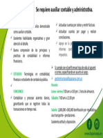 Plantilla Vacantes - Auxiliar Contable y Administrativa