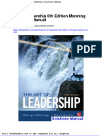 Dwnload Full Art of Leadership 5th Edition Manning Solutions Manual PDF