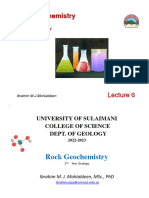 Geochemistry Lect. 6. 2022-2023