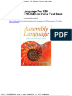 Dwnload Full Assembly Language For x86 Processors 7th Edition Irvine Test Bank PDF