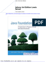 Dwnload full Java Foundations 3rd Edition Lewis Solutions Manual pdf