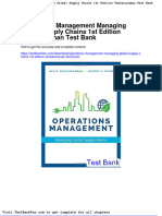 Dwnload Full Operations Management Managing Global Supply Chains 1st Edition Venkataraman Test Bank PDF