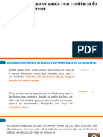 13-Movimento Retilíneo de Queda Com Resistência Do Ar Apreciável