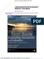 Dwnload Full Counseling Assessment and Evaluation 1st Edition Watson Test Bank PDF