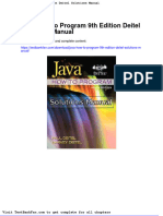 Dwnload Full Java How To Program 9th Edition Deitel Solutions Manual PDF