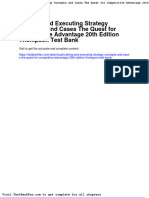 Dwnload Full Crafting and Executing Strategy Concepts and Cases The Quest For Competitive Advantage 20th Edition Thompson Test Bank PDF