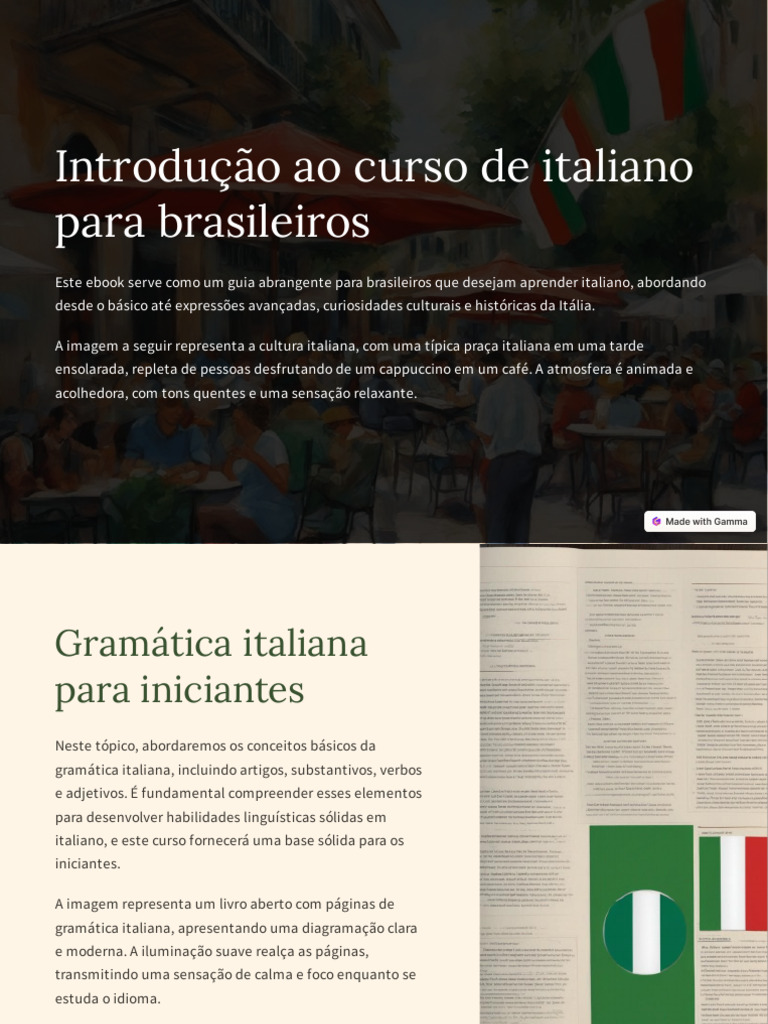 Curso de Italiano para Brasileiros | PDF | Itália | Italiano (idioma)