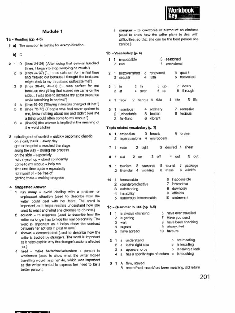 Workbook Key + Audioscripts | PDF
