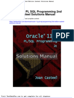 Dwnload Full Oracle 11g PL SQL Programming 2nd Edition Casteel Solutions Manual PDF