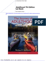 Dwnload Full Journey of Adulthood 7th Edition Bjorklund Test Bank PDF