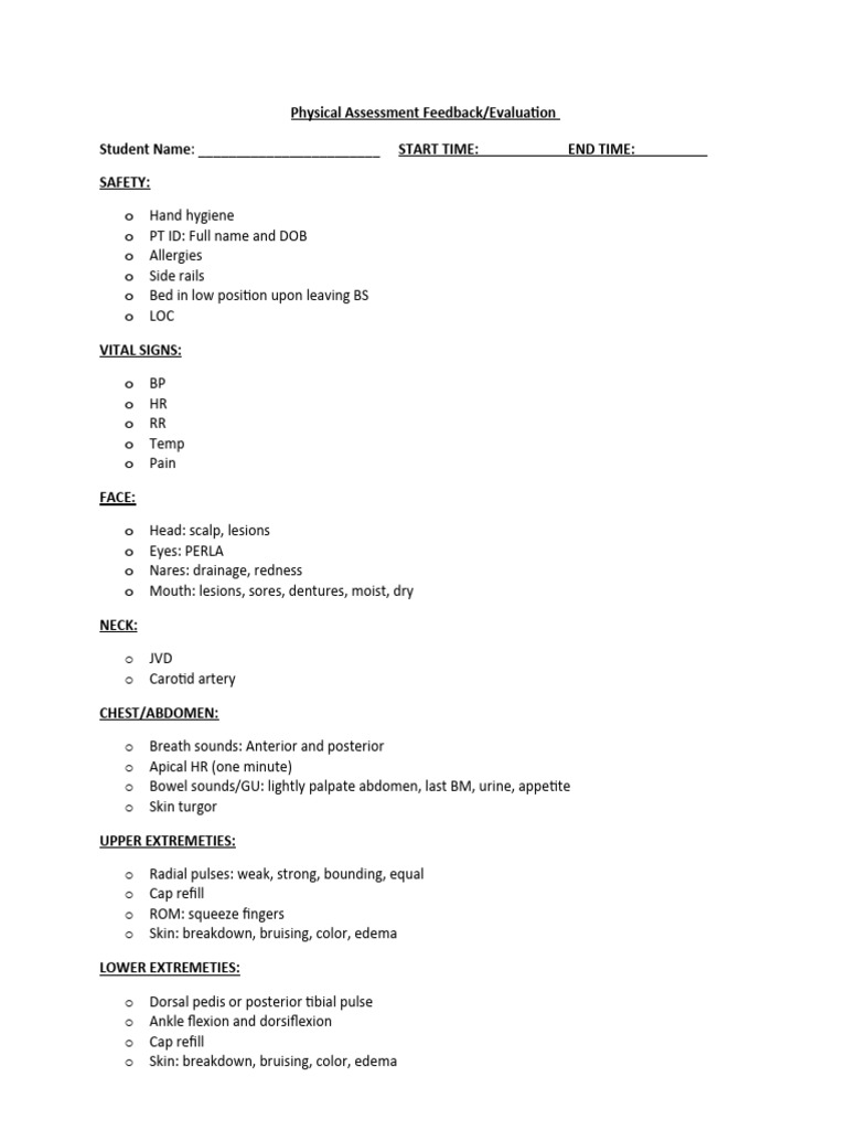 Pediatric Physical Assessment Guide | PDF