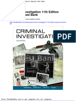 Dwnload Full Criminal Investigation 11th Edition Swanson Test Bank PDF