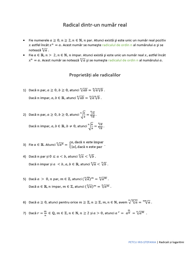 Radical I | PDF