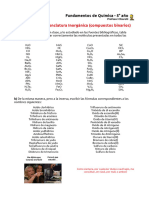 Ejercitación Nomenclatura Inorgánica 5° N