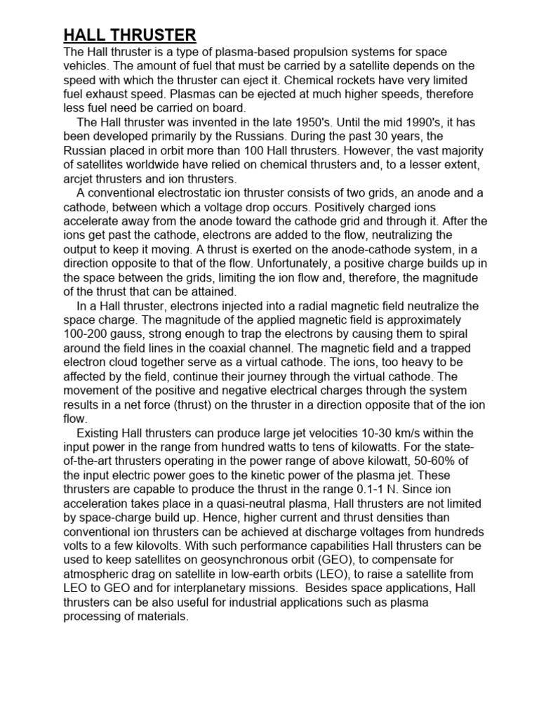 Solar Propulsion Script | PDF | Spacecraft Propulsion | Physical Sciences