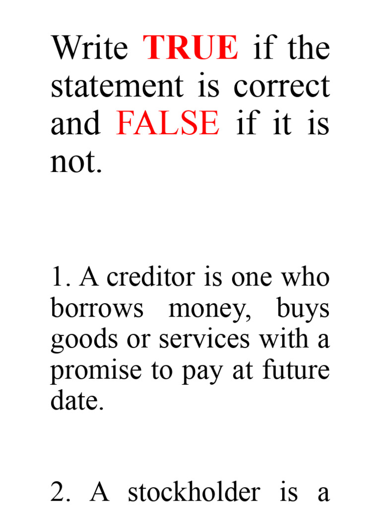 Chapter 3 Quiz PDF Business Debtor