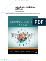 Dwnload Full Criminal Justice Policy 1st Edition Mallicoat Test Bank PDF
