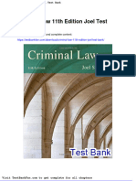 Dwnload Full Criminal Law 11th Edition Joel Test Bank PDF