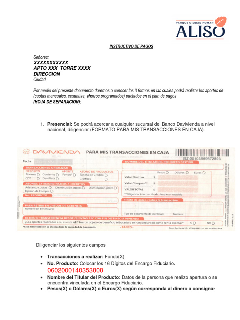 Instructivo Formas de Pago | PDF | Economias | Dinero
