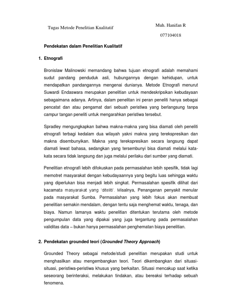 Pendekatan Dalam Penelitian Kualitatif - Contoh Penelitian Kualitatif Tentang Permainan Tradisional