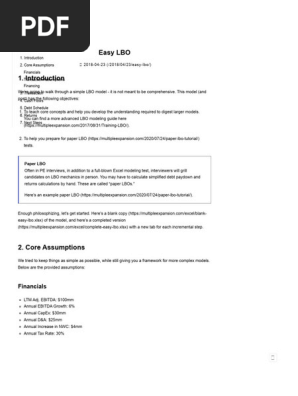1. Easy LBO