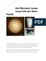 Cara Mudah Membuat Lampu Hias Gantung Unik Dari Gelas Plastik