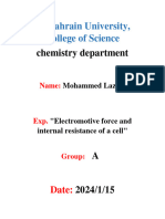 Al-Nahrain University, College of Science: Chemistry Department