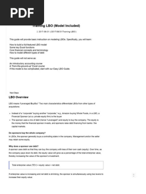 2. Intermediate LBO