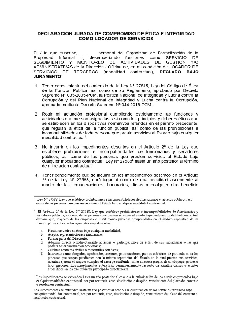 D.J de Compromiso de Etica PDF El proceso de destitución Estado