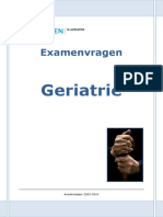 Geriatrie - Cursus 2022-2023 Examenvragen