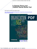 Dwnload Full Organization Change Theory and Practice 5th Edition Warner Burke Test Bank PDF
