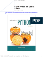 Dwnload Full Starting Out With Python 4th Edition Gaddis Test Bank PDF