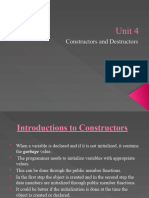 Unit 4: Constructors and Destructors