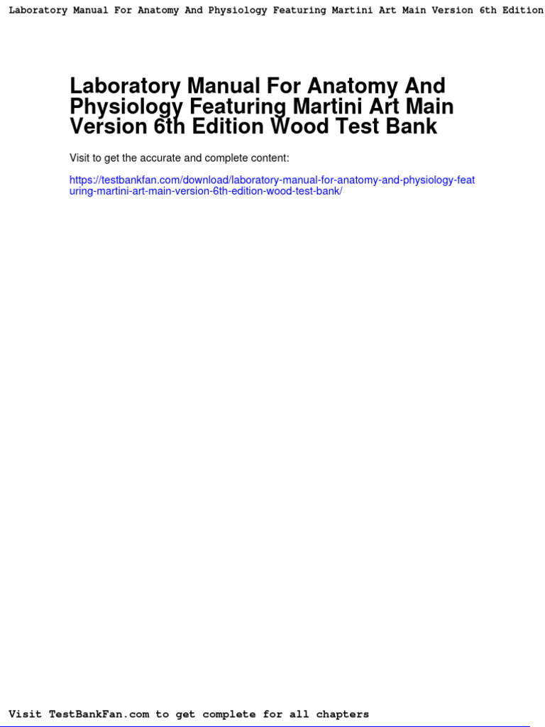 Dwnload Full Laboratory Manual For Anatomy and Physiology Featuring