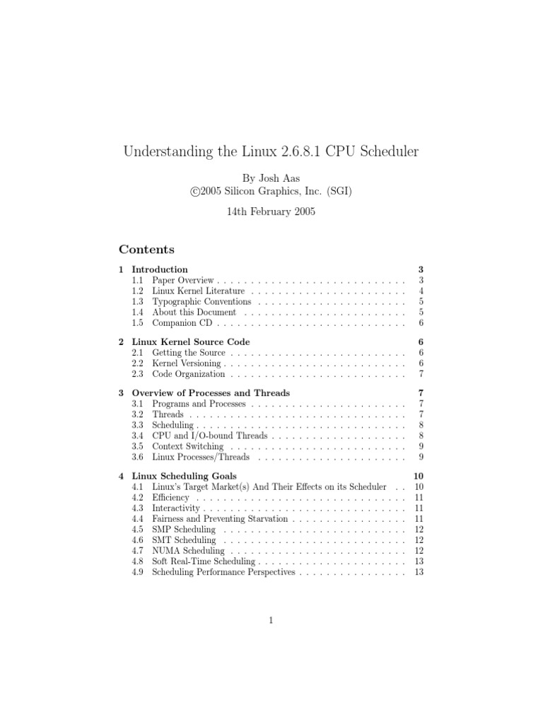 Linux Cpu Scheduler | PDF