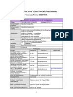 Plan Docente de La Asignatura Macroeconomía Curso Académico: 2020/2021