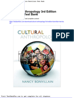 Dwnload Full Cultural Anthropology 3rd Edition Bonvillain Test Bank PDF