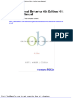Dwnload Full Organizational Behavior 4th Edition Hitt Solutions Manual PDF