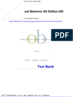 Dwnload Full Organizational Behavior 4th Edition Hitt Test Bank PDF