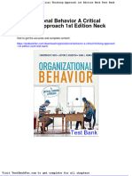 Dwnload Full Organizational Behavior A Critical Thinking Approach 1st Edition Neck Test Bank PDF