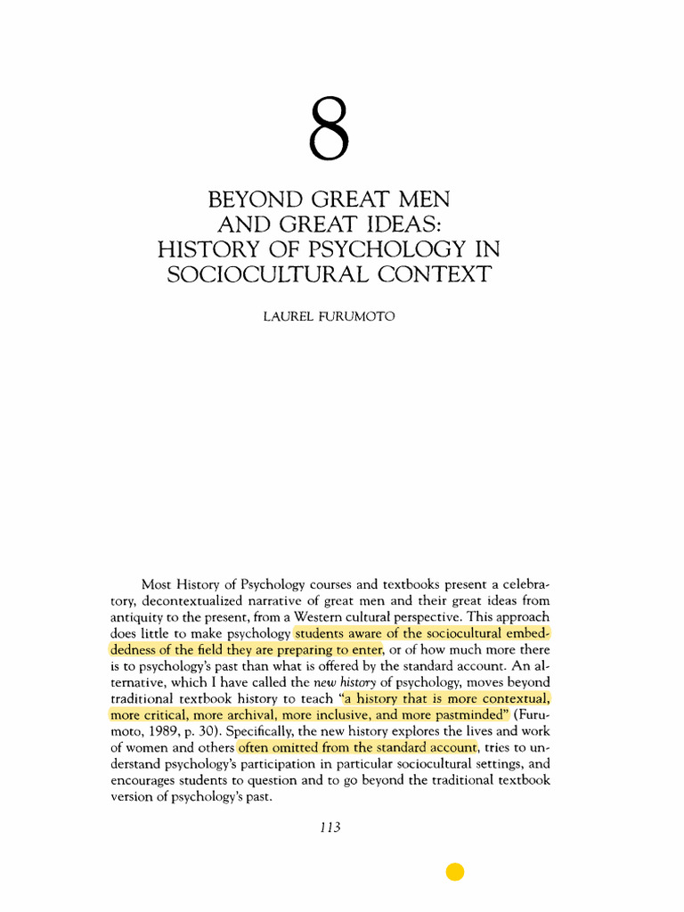 Furumoto beyond great men 2003 pdf psychotherapy psychology
