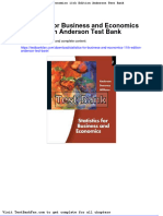 Dwnload Full Statistics For Business and Economics 11th Edition Anderson Test Bank PDF