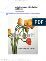 Dwnload Full Current Psychotherapies 10th Edition Wedding Test Bank PDF